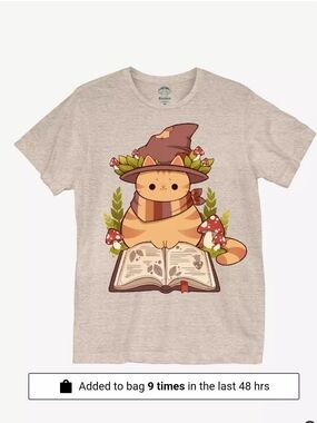 Mushroom Wizard Cat T-Shirt